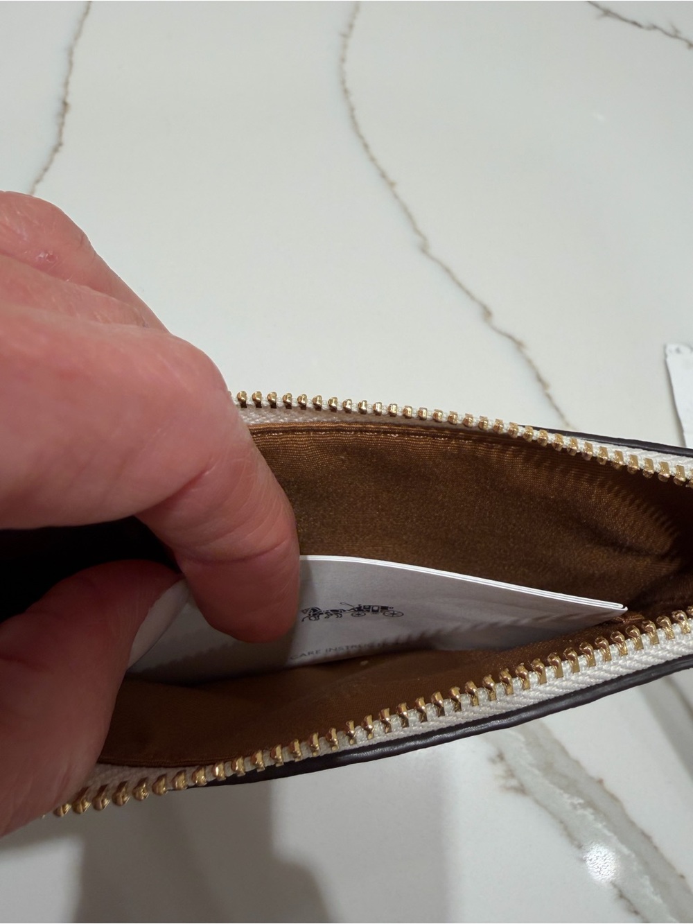 NWT Coach Corner Zip Wristlet - White - Picture 6 of 12